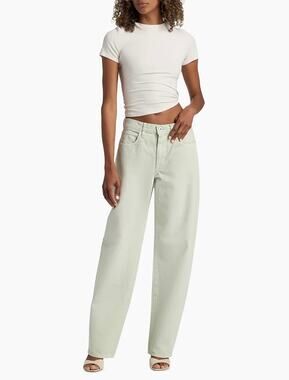 SLVRLAKE Tess Long Curve Leg Jeans Vintage Aloe Size 27